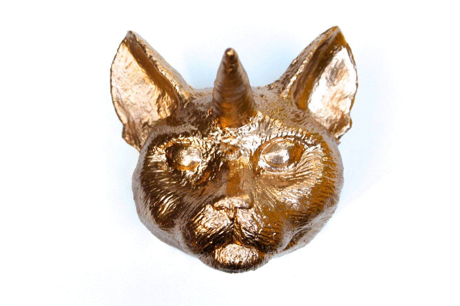 Gold Cat Unicorn Wall Art Etsy