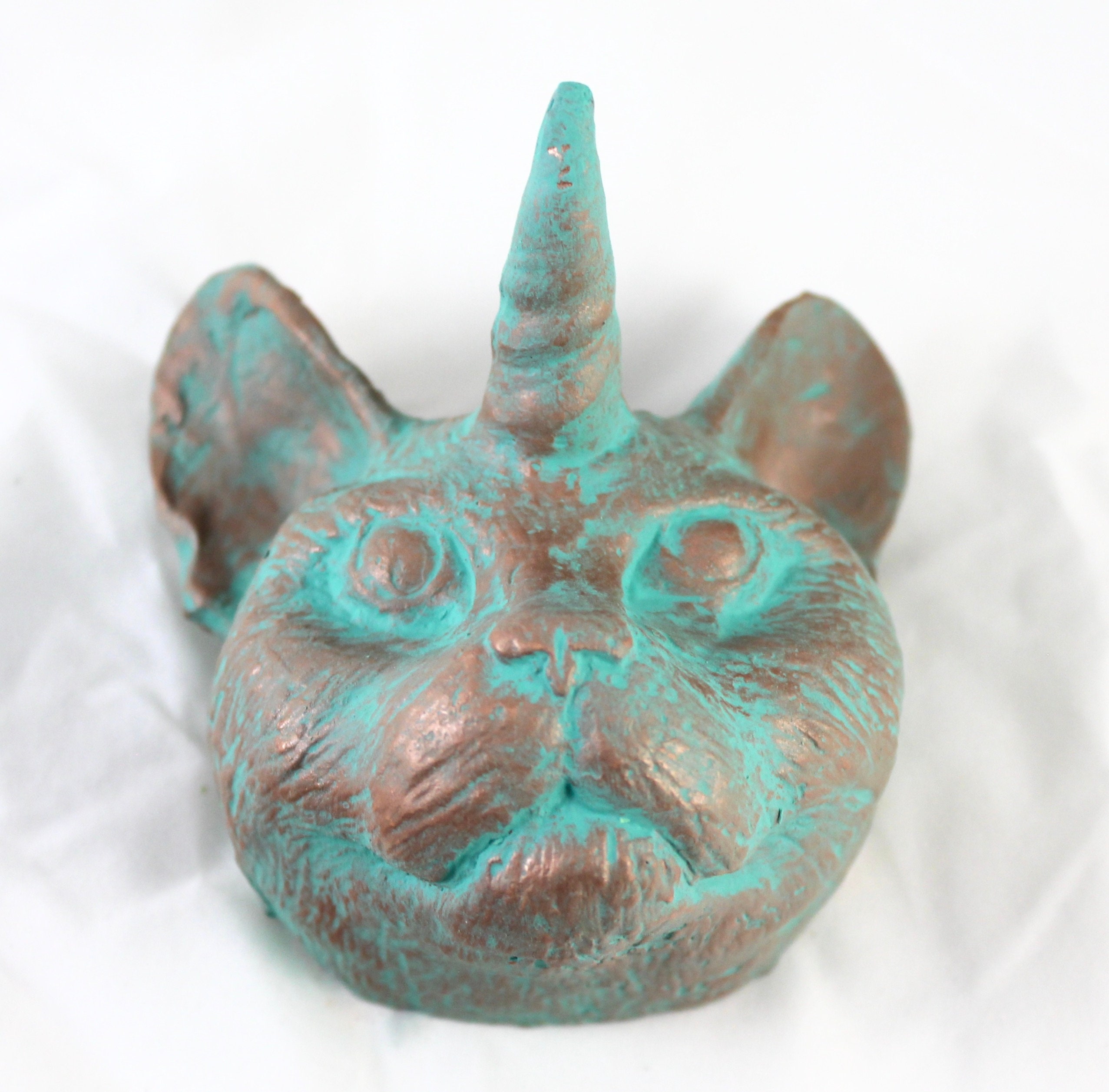 Bronze Cat Unicorn Wall Art Etsy