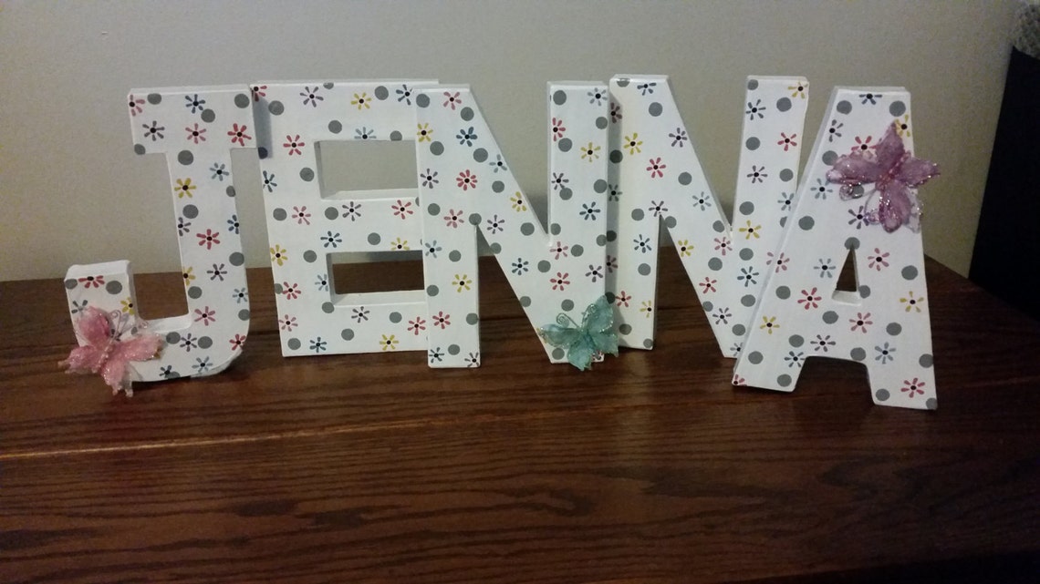 Handpainted Names - Any Color Combination - up to 5 Letters - Etsy