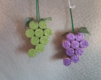 Wine Cork Grapes - Purple or Green