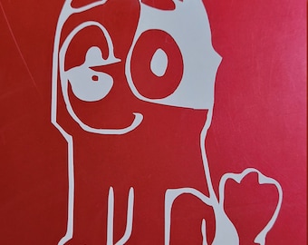 Puppy Socks Vinyl Sticker - Any Color