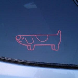 Long Dog Vinyl Sticker/Decal