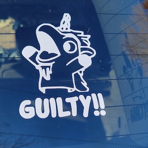 Guilty Vinyl Sticker - Any Color
