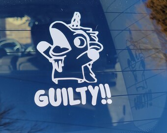 Guilty Vinyl Sticker - Any Color