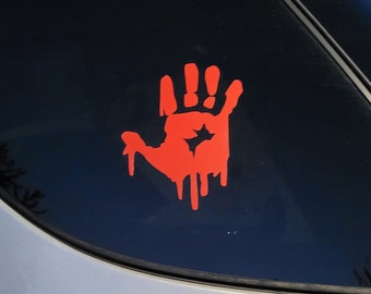 Bloody Handprint Vinyl Decal Sticker