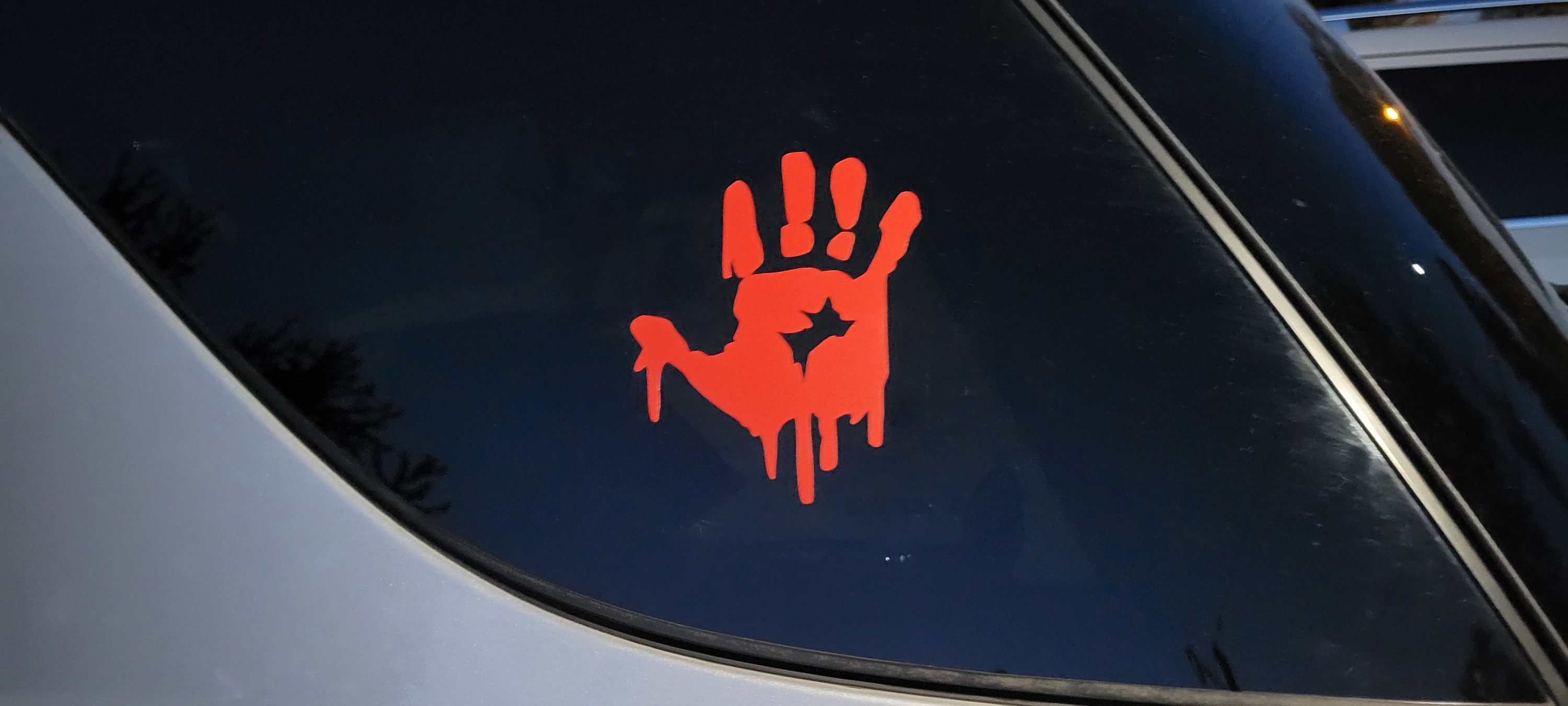 Bloody Handprint Vinyl Decal Sticker - Etsy
