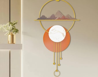 Decoración de pared de metal antioxidante: arte de pared de metal abstracto moderno para sala de estar, dormitorio, oficina, comedor, decoración minimalista del hogar.