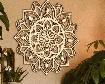 Moroccan Mandala Metal Wall Art – Indian Inspired Boho Decor, Modern Living Room Accent, Bohemian Home Wall Decoration