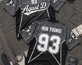 Kpop Group Football Jersey Shirt Inspired For Fan, Bang Tan Arirang World Tour Concert Fan Meeting, Bangtan Agust D Min Yoongi T-shirt