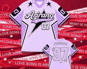 Camiseta de fútbol Kpop Bangtan inspirada en Army, atuendo para el encuentro con fans del concierto Bang Tan Arirang World Tour, camiseta personalizada con el número de Jungkook