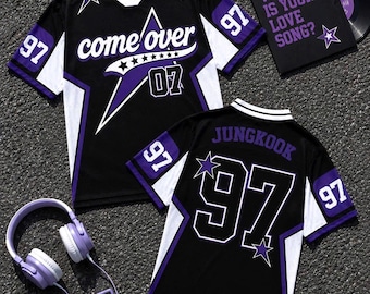 Camiseta de fútbol Kpop inspirada en los fans, atuendo para el concierto de la gira mundial Bang Tan Arirang, camiseta personalizada de Bangtan Jungkook Suga RM Come Over