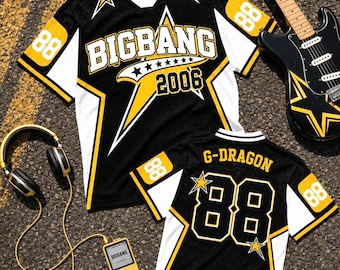 Camiseta de fútbol de BigBang para VIP, atuendo para conciertos de la gira mundial de BigBang, camiseta personalizada de Kpop G-Dragon Taeyang Daesung