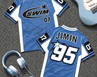 Conjunto de camiseta de fútbol para fans del Kpop, concierto Bang Tan Arirang World Tour, camiseta personalizada de Bangtan SWIM Jimin