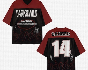 Dark & Wild Danger Jersey Shirt, Kpop Fan Outfit, Kpop Concert World Tour Oversized Fit