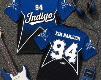 Camiseta de fútbol de grupo de Kpop inspirada en los fans, Bang Tan Arirang World Tour Concert Fan Meeting, camiseta índigo de Bangtan Kim NamJoon