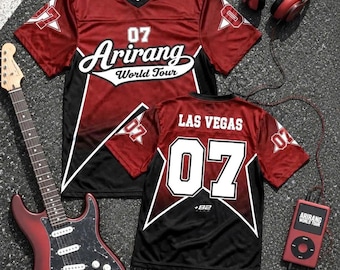 Camiseta de fútbol personalizada para fans inspirada en ídolos del Kpop, atuendos para conciertos de la gira mundial Bang Tan Arirang para Army, camiseta de Bangtan Jungkook Jimin