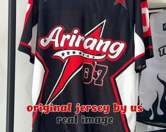 Conjunto ORIGINAL de camiseta Kpop para Army, camiseta de la gira mundial de conciertos Bangtan Arirang, camiseta de fútbol personalizada de Bang Tan Suga