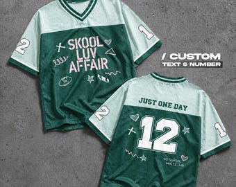 Camiseta de malla de fútbol del grupo Kpop Skool Luv Affair, atuendo para el concierto de la gira mundial Bangtan Arirang para ARMY, camiseta de Bangtan Jimin