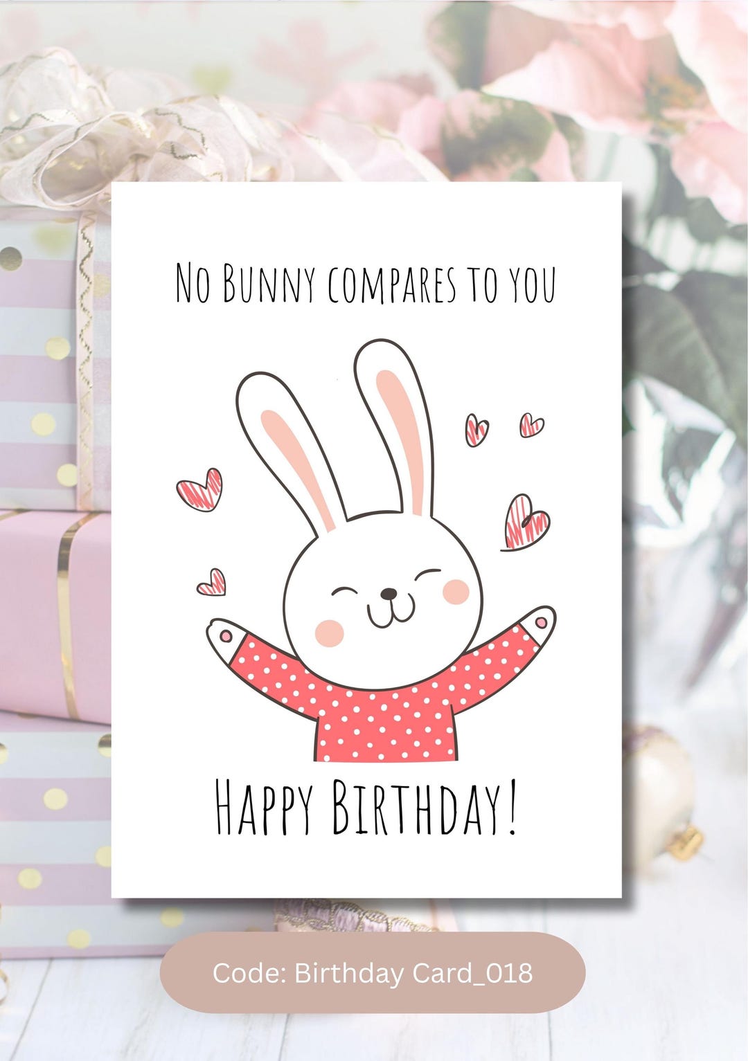 Birthday Card Printable (code 018) | 5x7 Digital Download | Print at ...