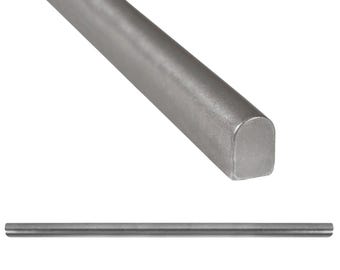 Moldura decorativa de pared Modula de metal peltre con forma de lápiz, redondeada, de 1/2" x 12" (juego de 5)