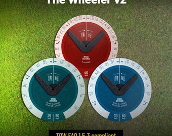 La Wheeler v2. Plantilla de rueda para juegos de guerra de miniaturas de base cuadrada como Warhammer The Old World.