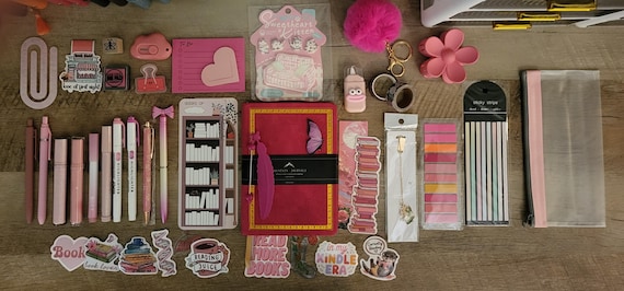 Pink Bookish Journal Bundle, Stationery Gift Set