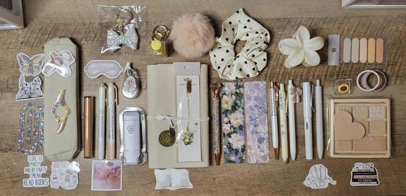 White Bookish Bundles for book lovers, stationery lovers, and those who love to journal.