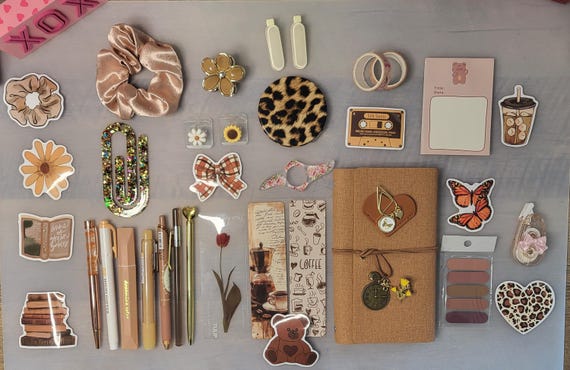 Bookish Stationery Bundle, Leopard Print Journaling Set