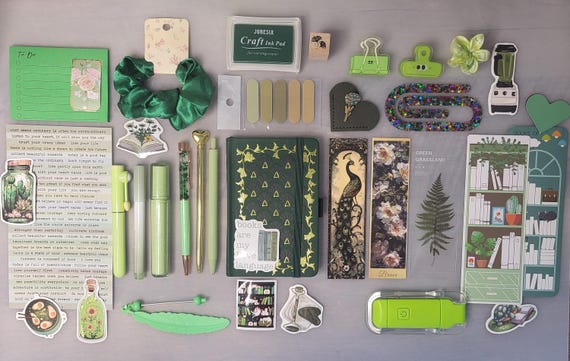 Dark Green Bookish Bundles for the book lovers, stationery lovers, and those who love journaling!