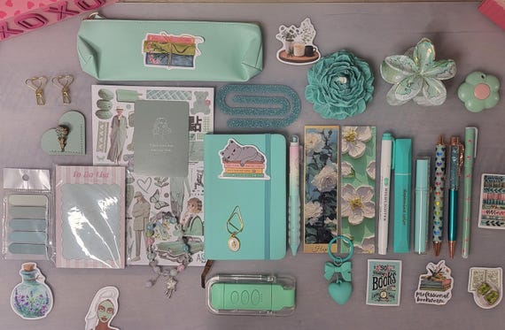 Tiffany Blue Bookish Bundles for the stationery lovers, the book lovers and those who love to journal.
