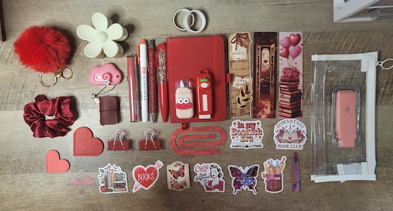 Red Stationery Bundle, Journaling Book Lover Set