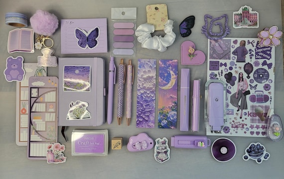 UPDATED!! Purple Bookish Bundles for the stationery lovers, book lovers, and those who love journaling!
