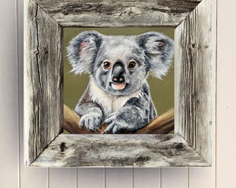 コアラとカンガルーの絵画、オーストラリアのアートプリント