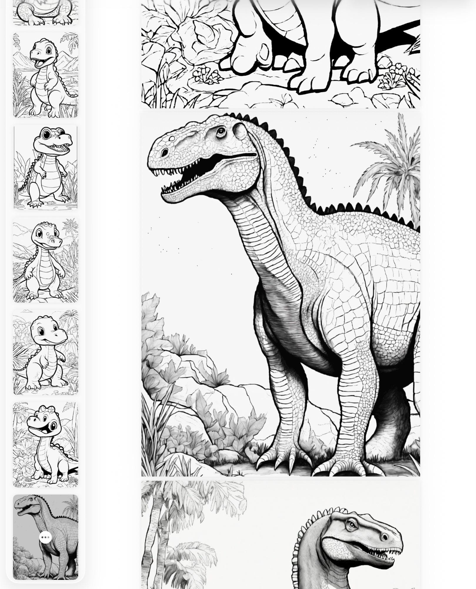 Dinosaur Coloring Book for Kids: 24 Easy Pages (digital Download) - Etsy