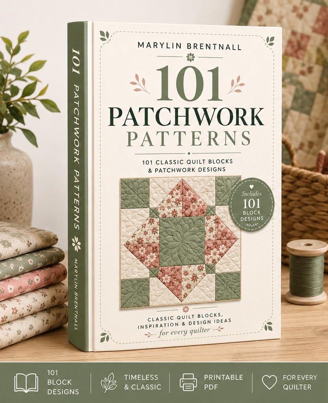 101 Patchwork Quilt Patterns Ebook | Classic Blocks, Vintage Quilting ...