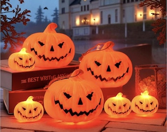LED Halloween Pumpkin Lantern: Spooky Ghost Festival Decor