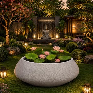 Large Oval FRP Planter | Modern Lightweight Indoor Outdoor Garden Pot