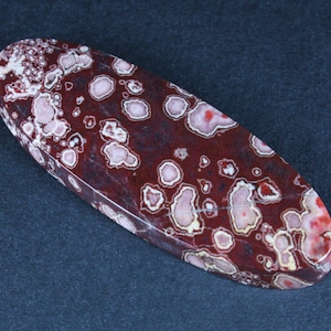 Bunter Hornitos Mohn Jaspis Designer Cabochon