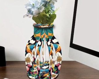 Kit de manualidades para pintar con diamantes en acrílico: jarrón con diseño de mandala y flores. Decoración del hogar.