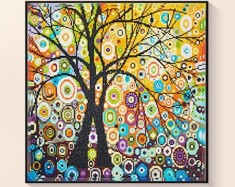 DIY Tree of Life Diamond Art Kit: Custom 3D Painting 21.7x21.7in