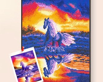 Rushing Towards Beauty Diamond Painting Kit: DIY Christmas Bead Art 15.7x19.7in