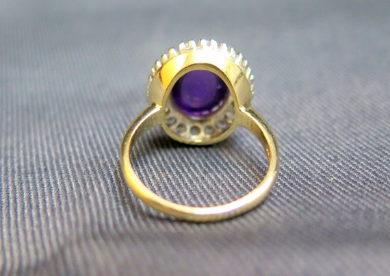 10k Purple Cabochon Vintage Ring - image 8