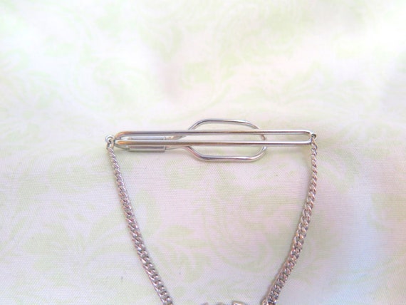 Marcasite Sterling Tie Clip with Art Deco Design - image 2