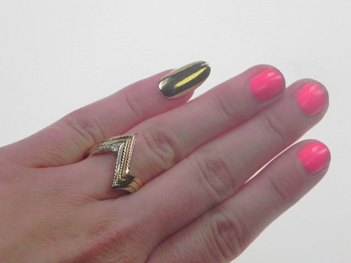 80's 14kt Solid Gold Fingernail for Pinky or Forefinger Etsy