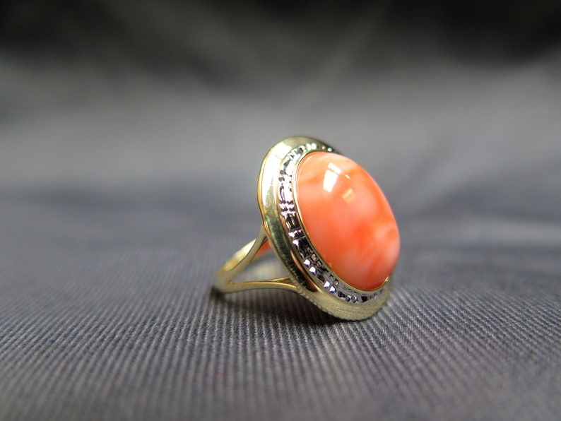 14k Two-Tone Fashion Coral-like Ring