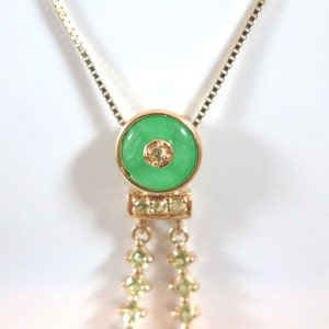 Chinese Jade 14k Gold Fashion Pendant image 3