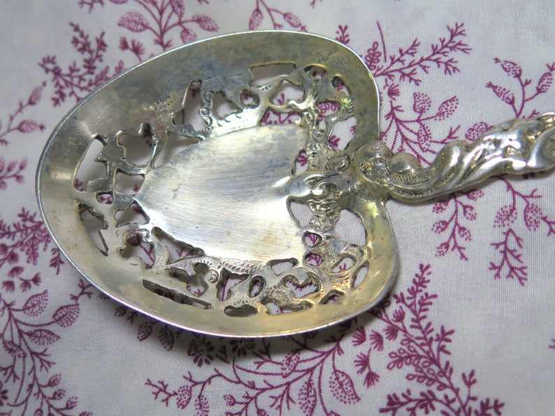 Vintage Sterling Serving Spoon