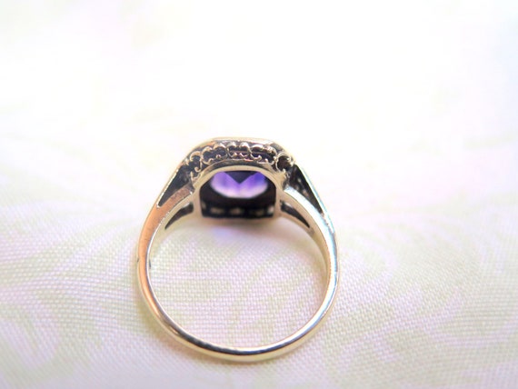 14k Art Deco Amethyst-like Ring - image 8