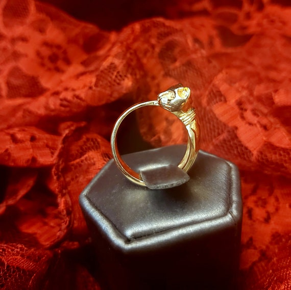 14k Golden Cat Ring - image 4