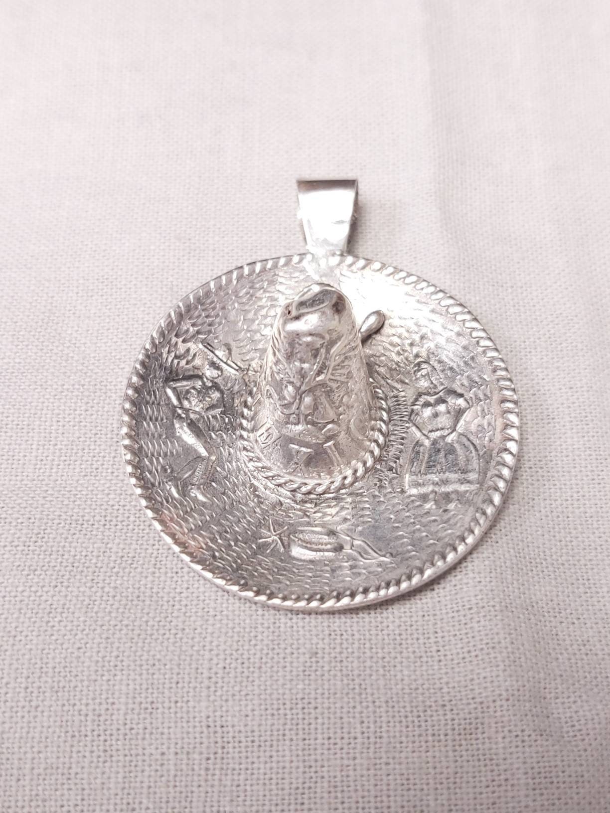 Sterling Silver Sombrero Pendant - Etsy Sterling Silver Sombrero Pendant - Etsy